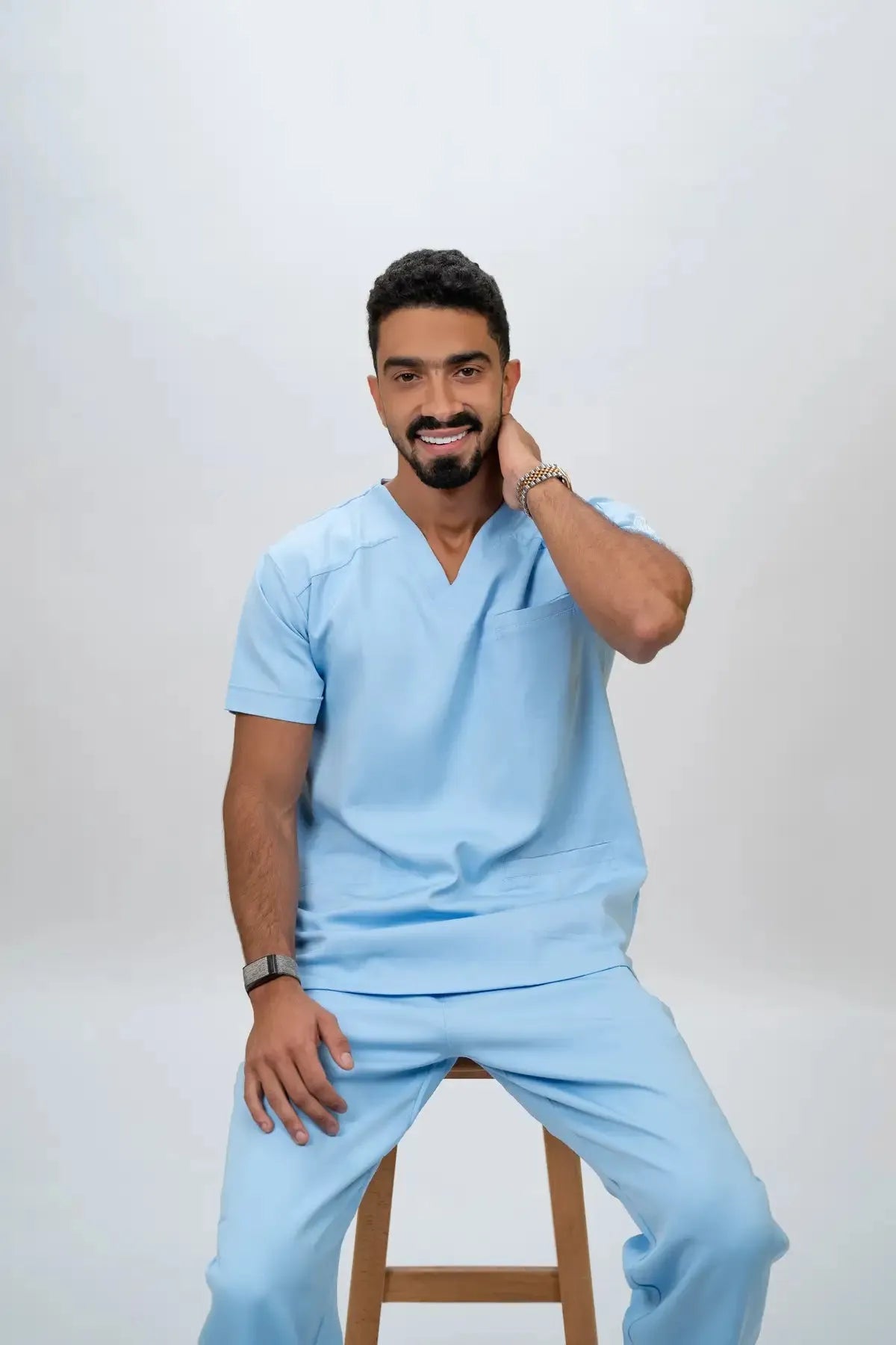 Unisex baby blue scrub