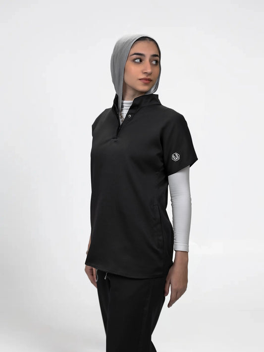 Female half collar black