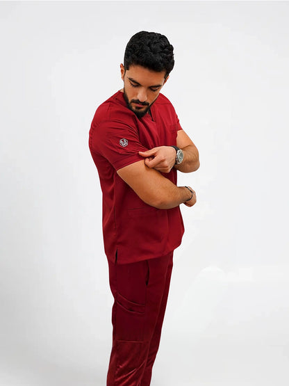 Unisex Dark Red scrub