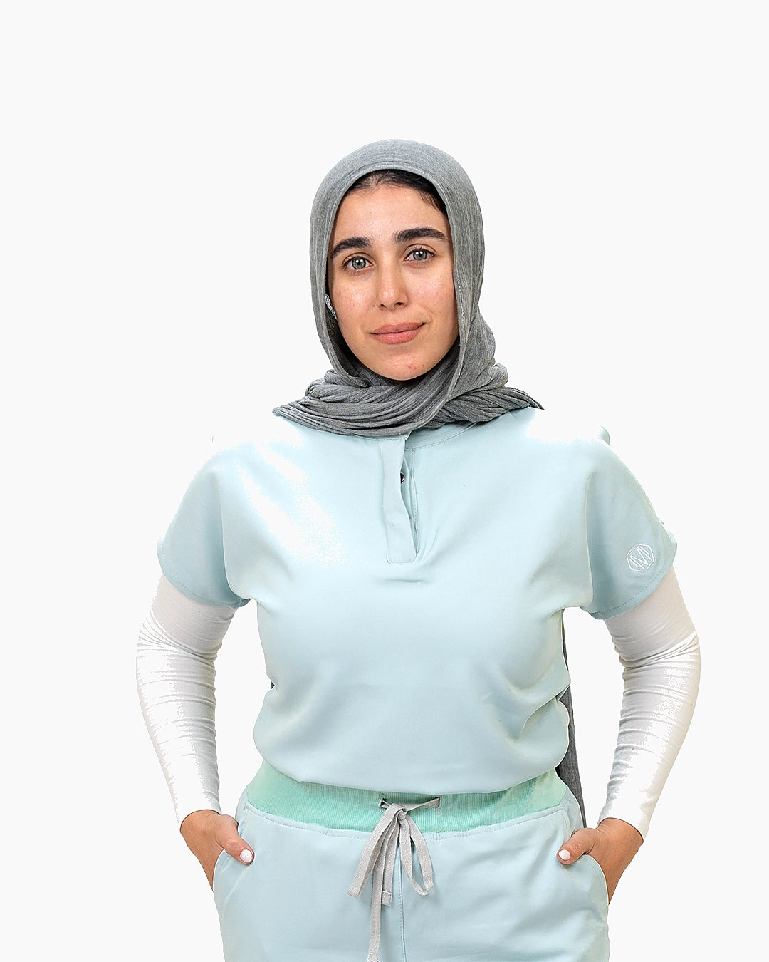 Female half collar aqua