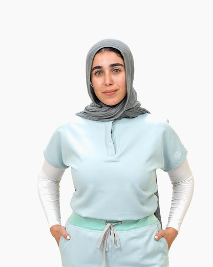 Female half collar aqua