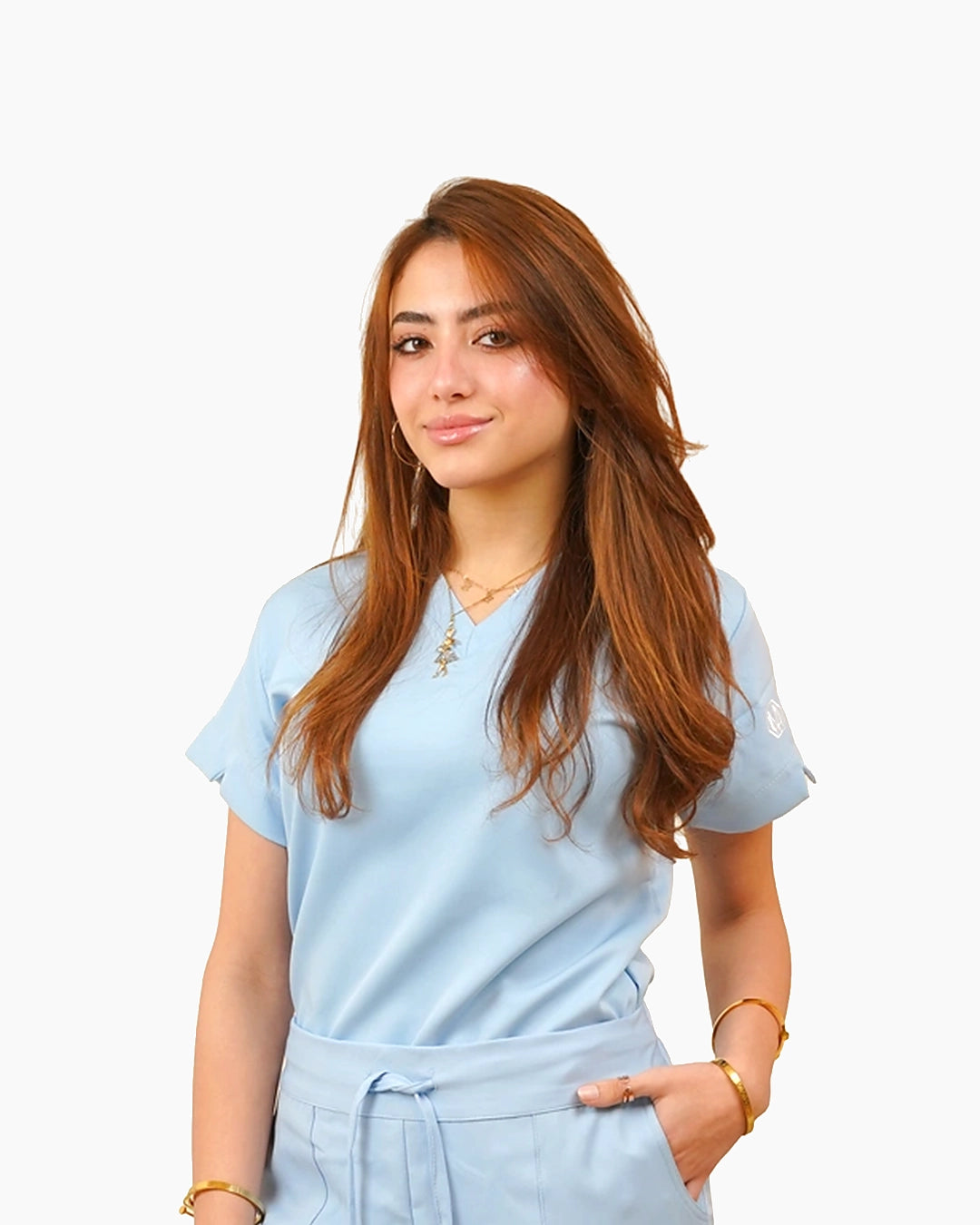 Female baby blue scrub