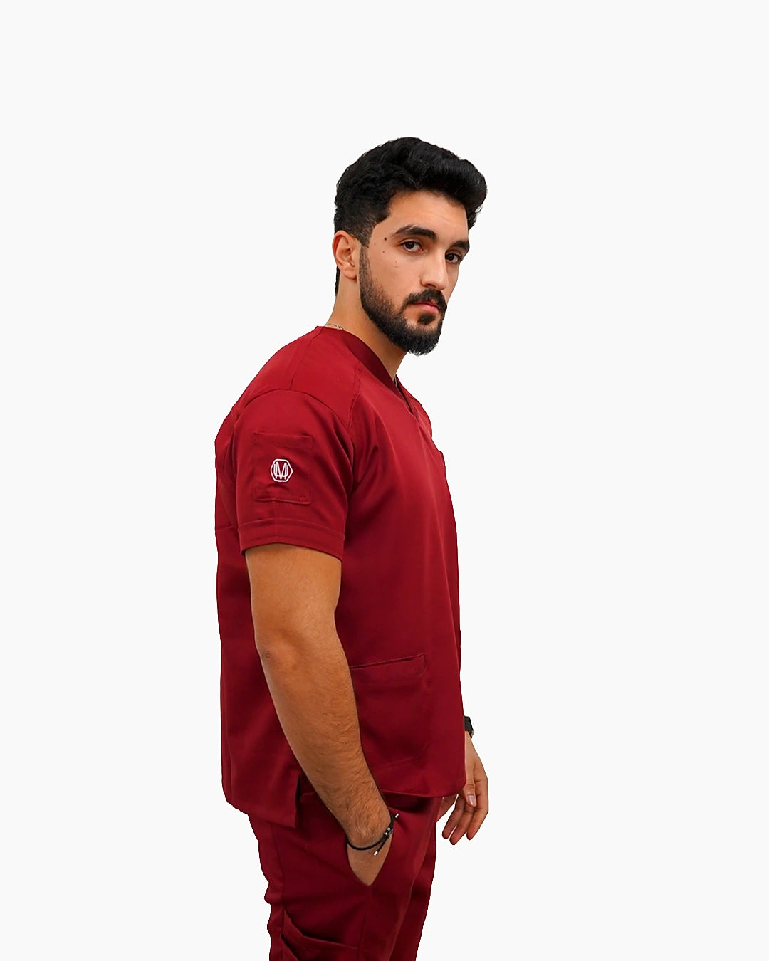 Unisex Dark Red scrub