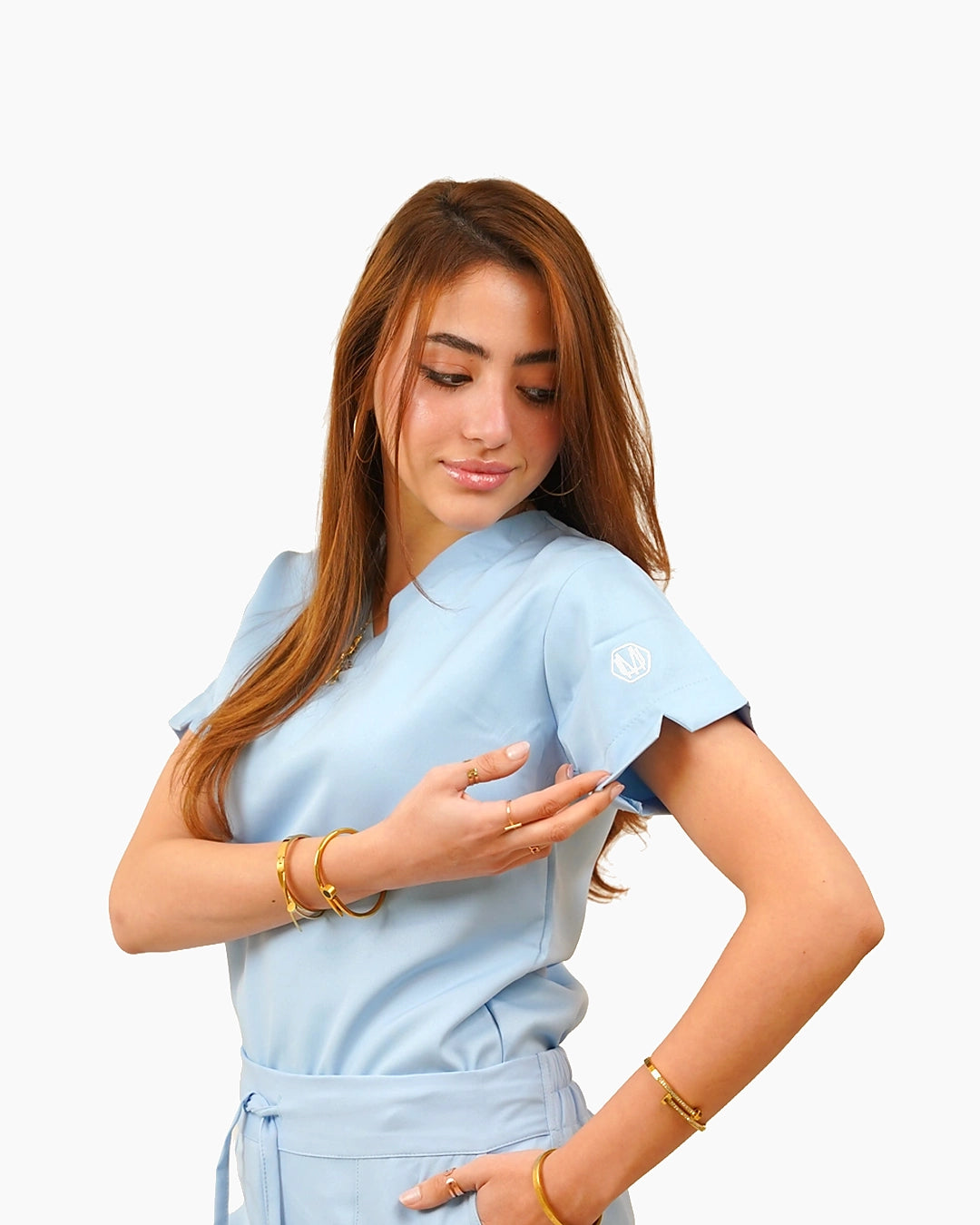 Female baby blue scrub