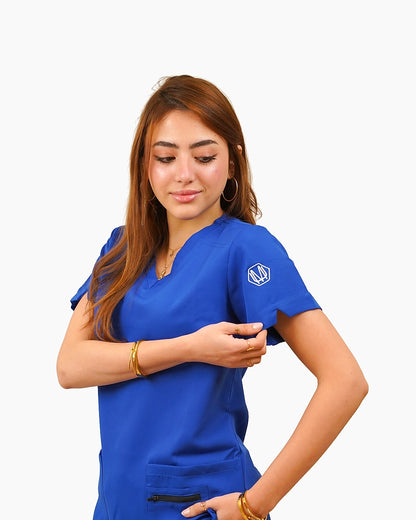 Female royal blue scrub