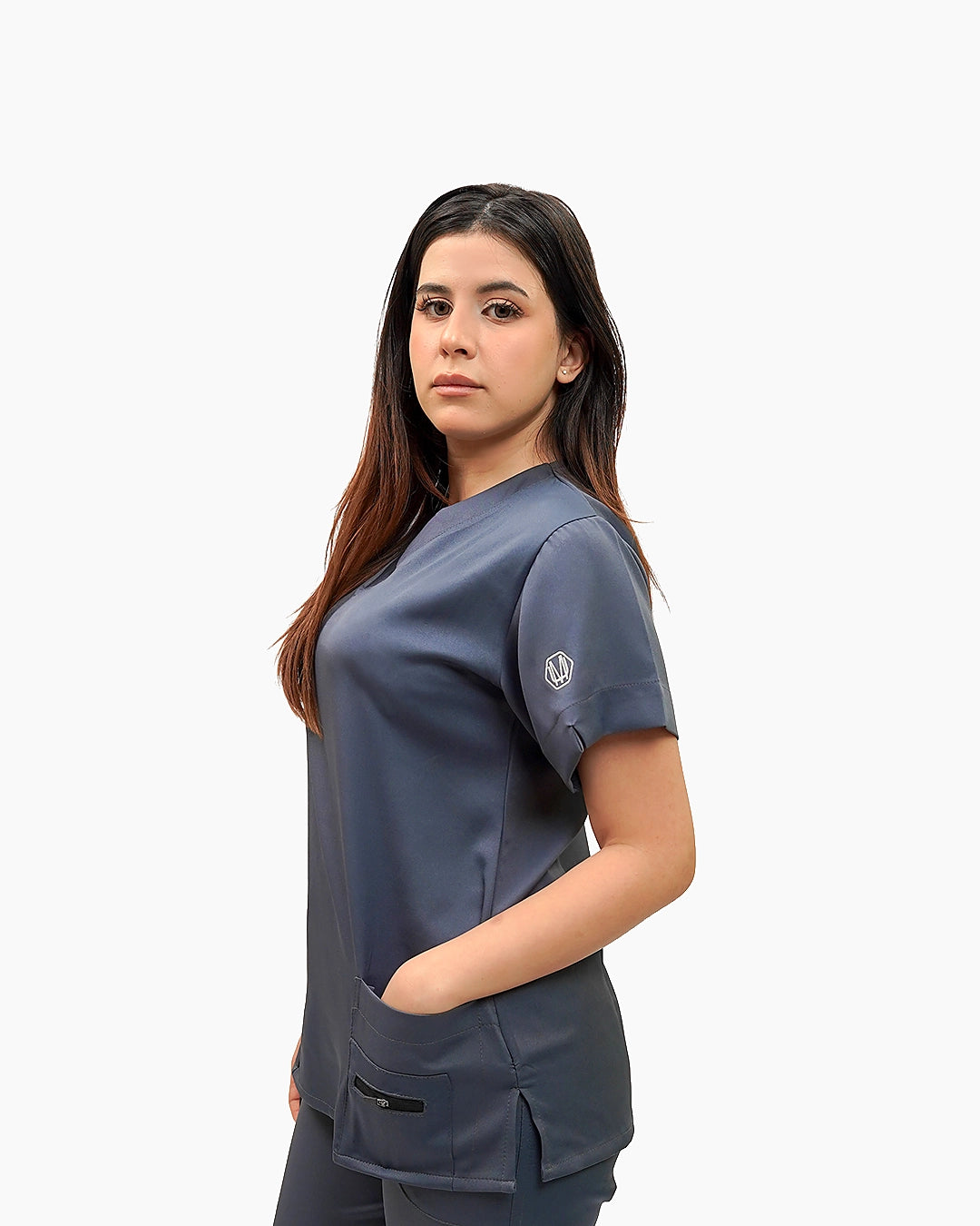 Female dark gray scrub