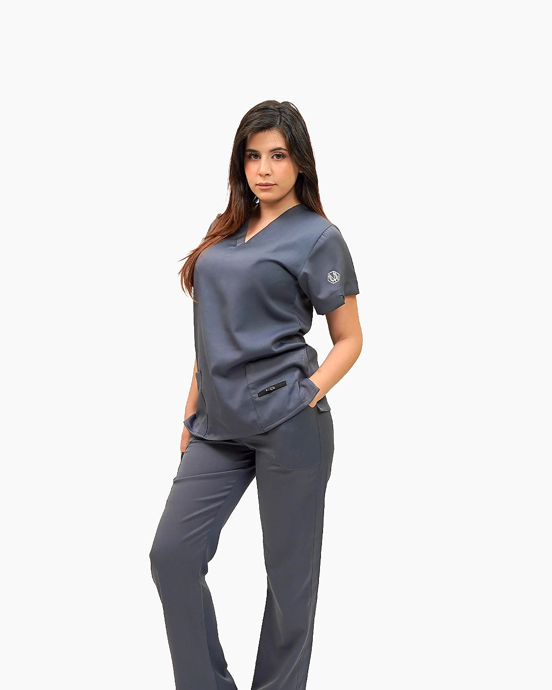 Female dark gray scrub