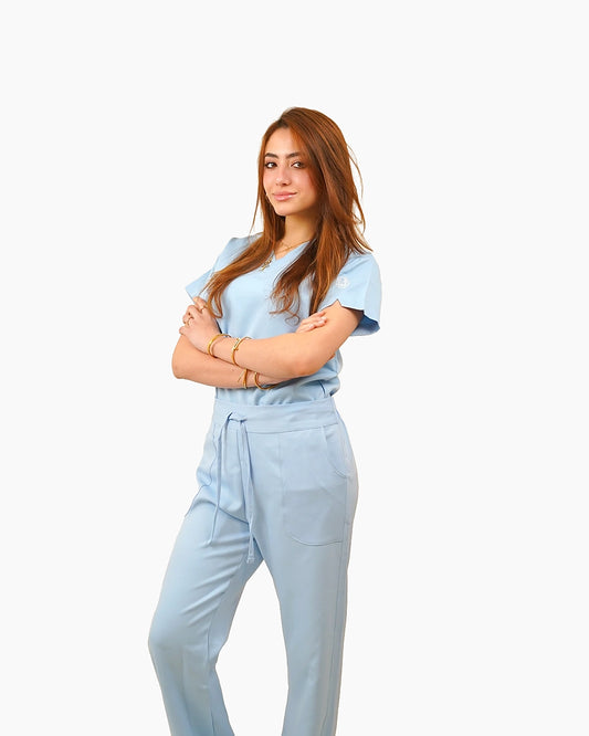 Female baby blue scrub