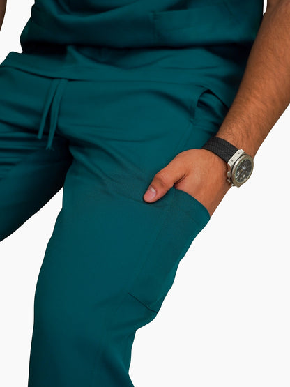 Unisex half collar forest green