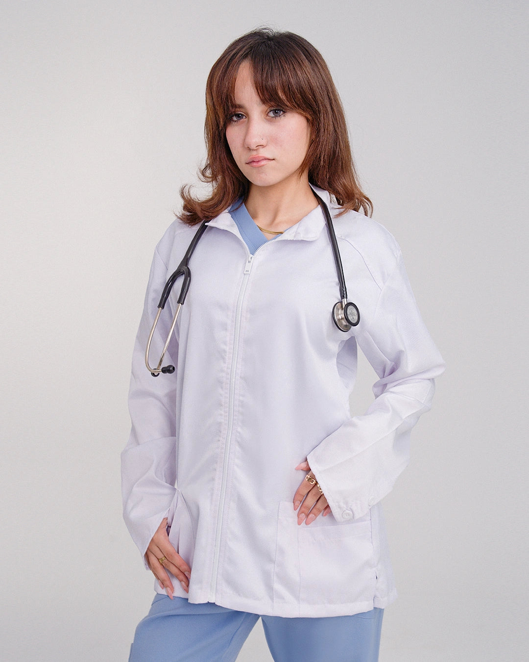 Female lab coat White