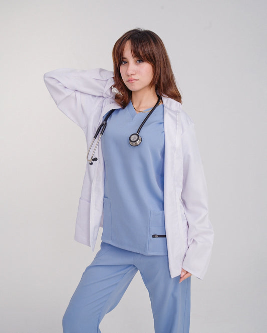 Female lab coat White