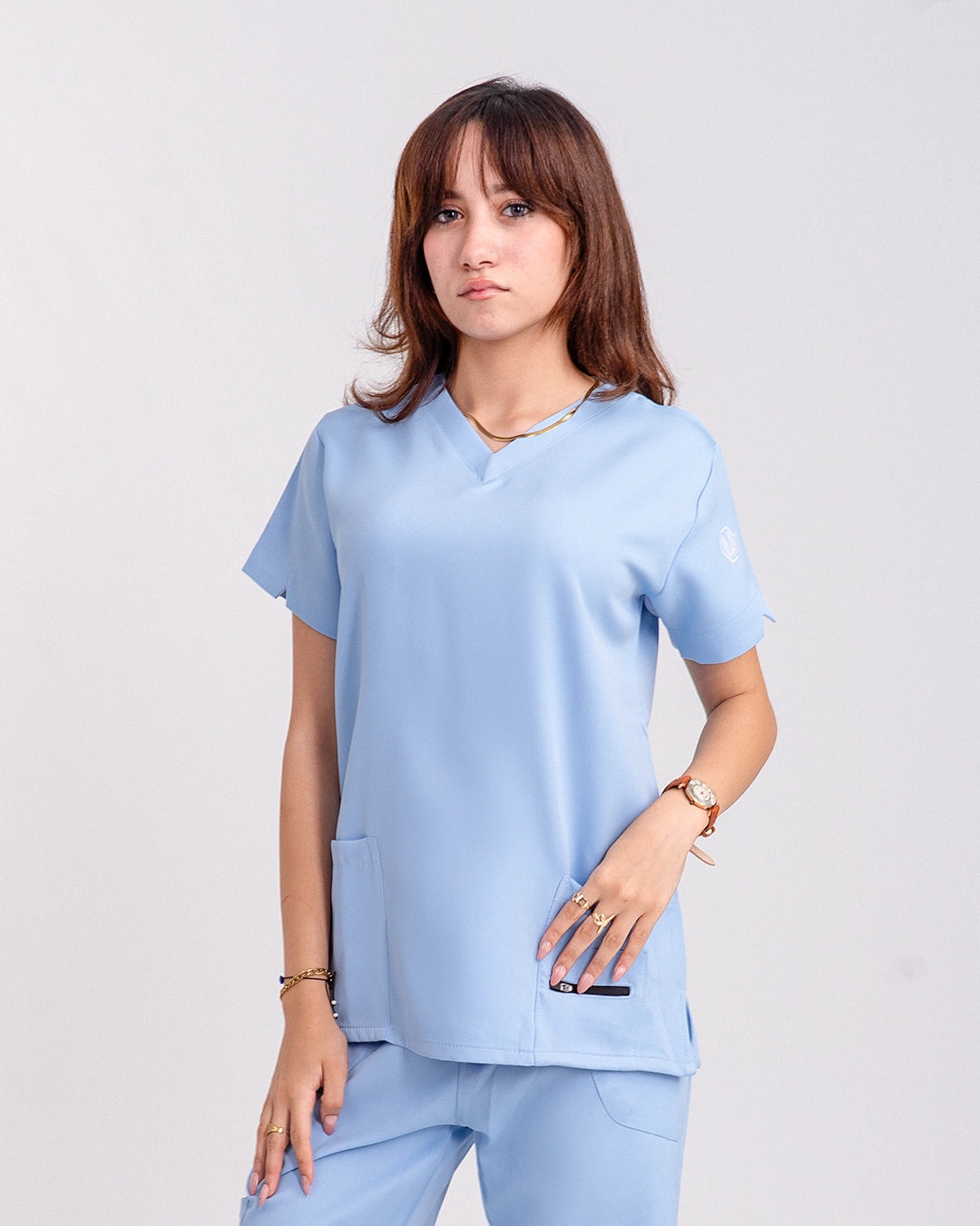Female baby blue scrub