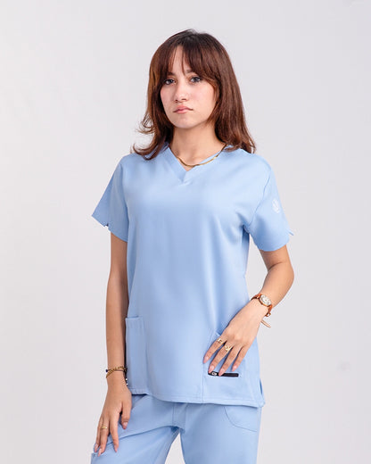 Female baby blue scrub