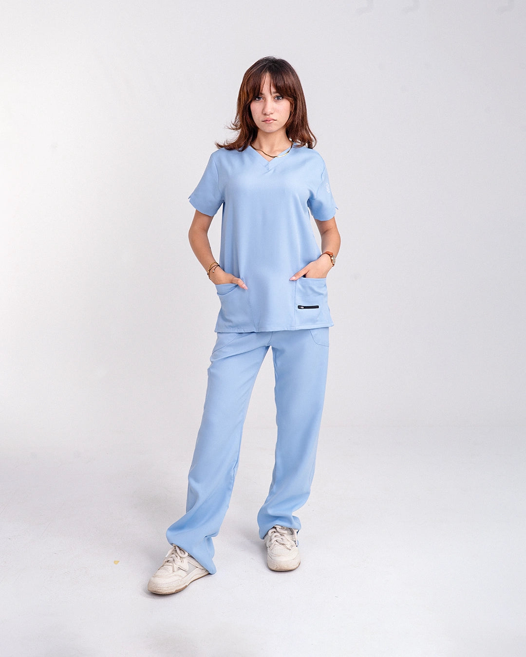 Female baby blue scrub