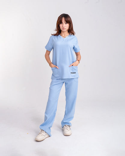 Female baby blue scrub