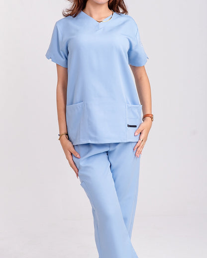 Female baby blue scrub