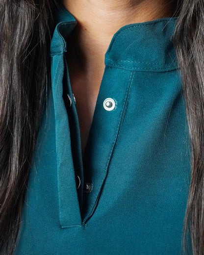 Female half collar forest green