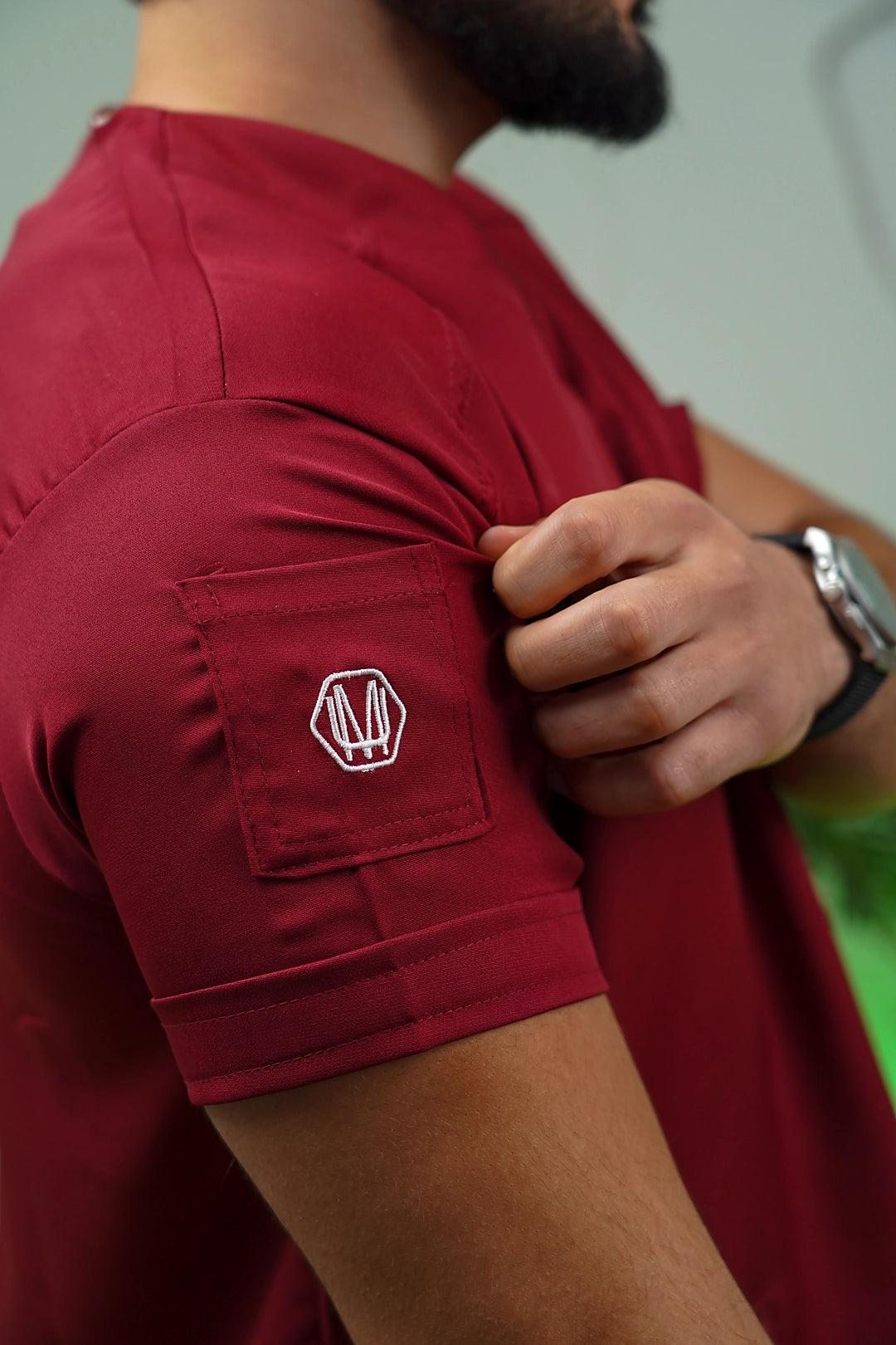 Unisex Dark Red scrub