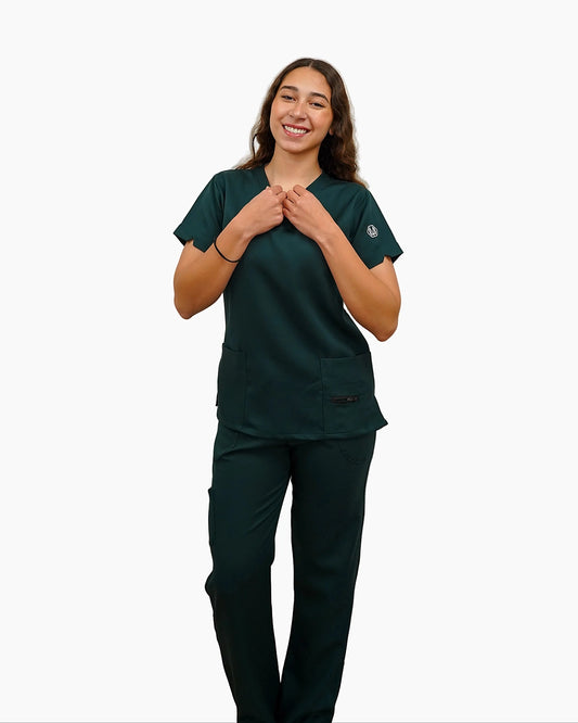 Female Royal green scrub