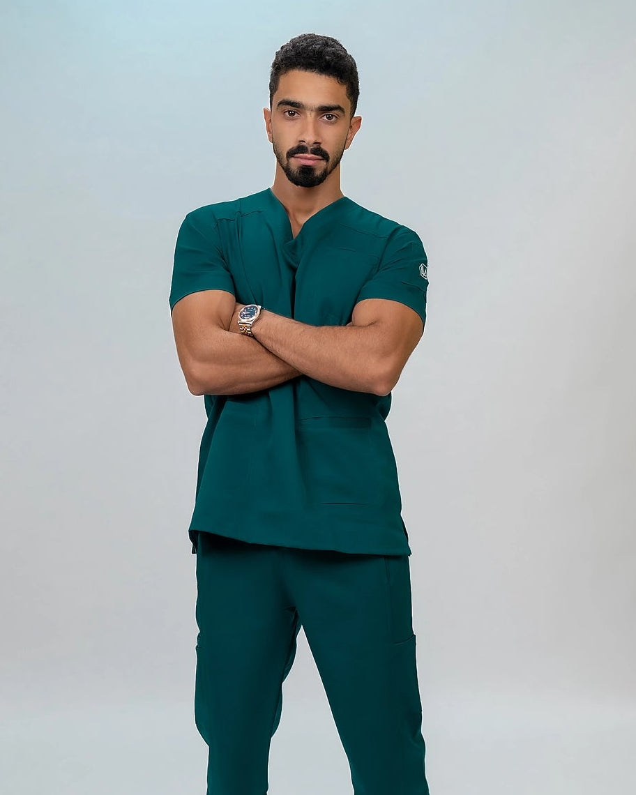 Unisex forest green scrub