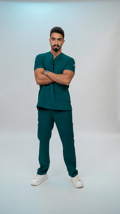 Unisex forest green scrub