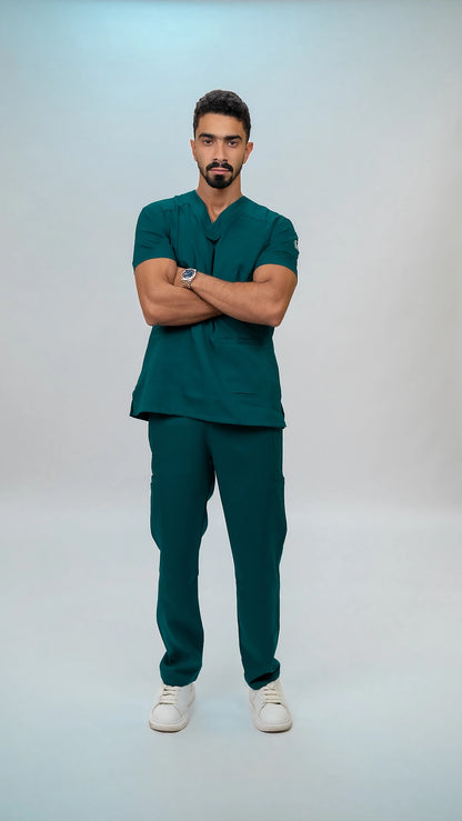 Unisex forest green scrub