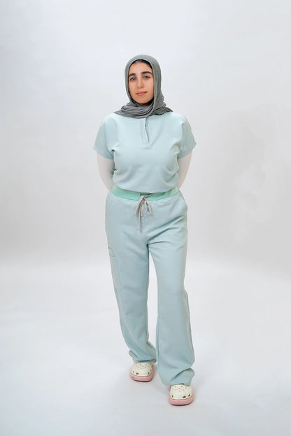 Female half collar aqua