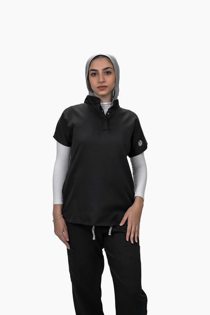 Female half collar black