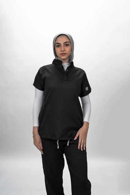 Female half collar black