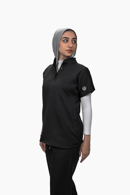 Female half collar black