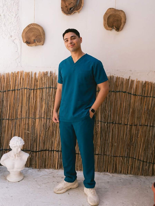 Unisex Nile blue scrub