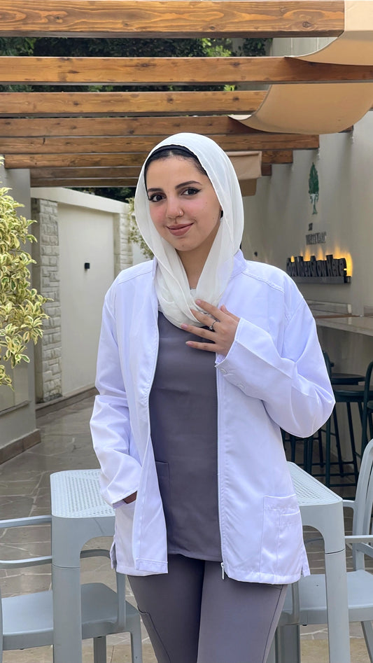 Female lab coat White
