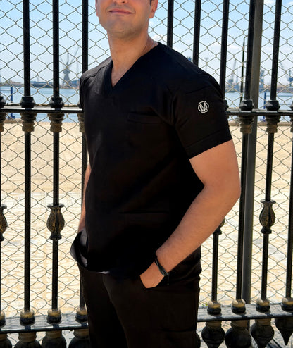 Unisex black scrub