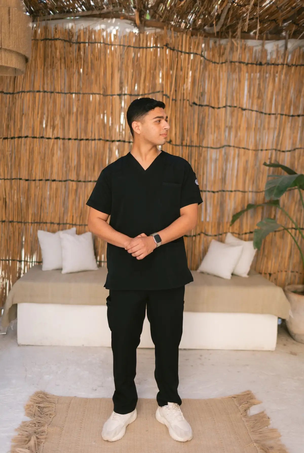 Unisex black scrub