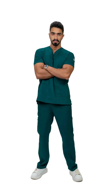 Unisex forest green scrub