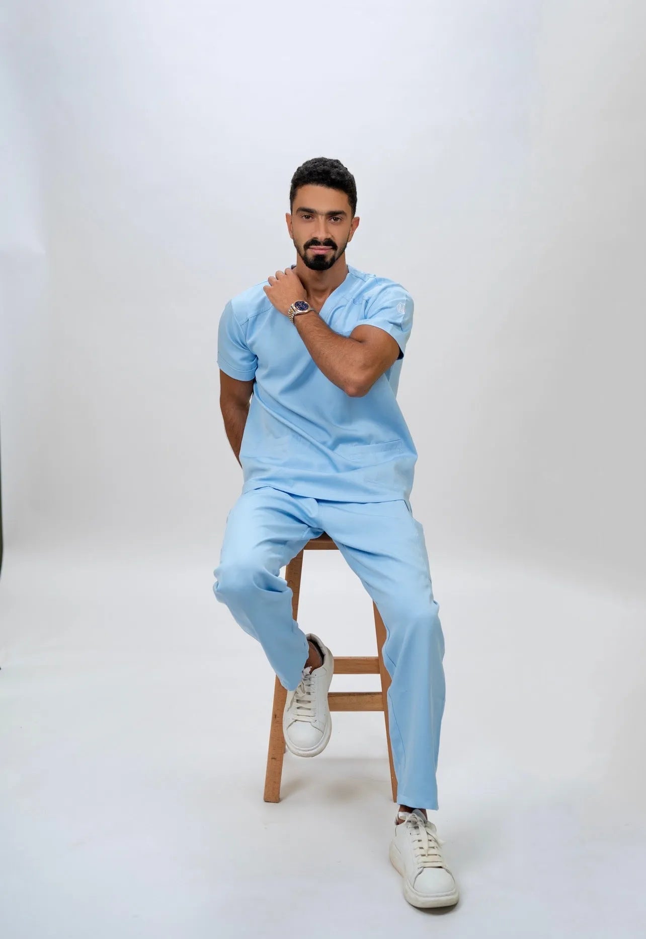 Unisex baby blue scrub