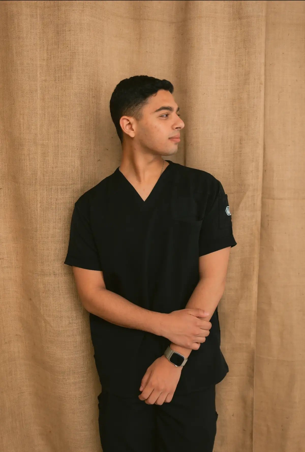 Unisex black scrub
