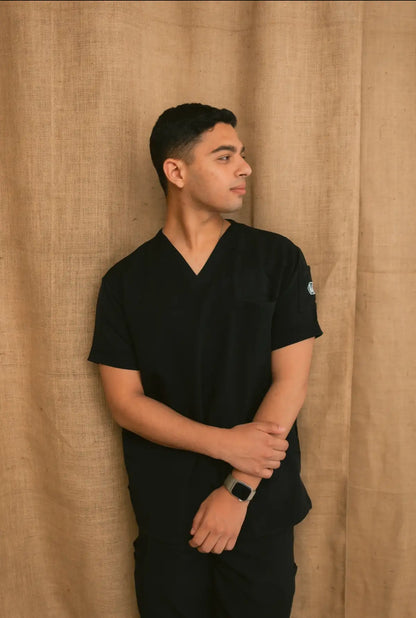 Unisex black scrub