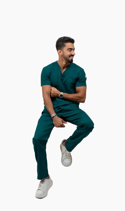 Unisex forest green scrub