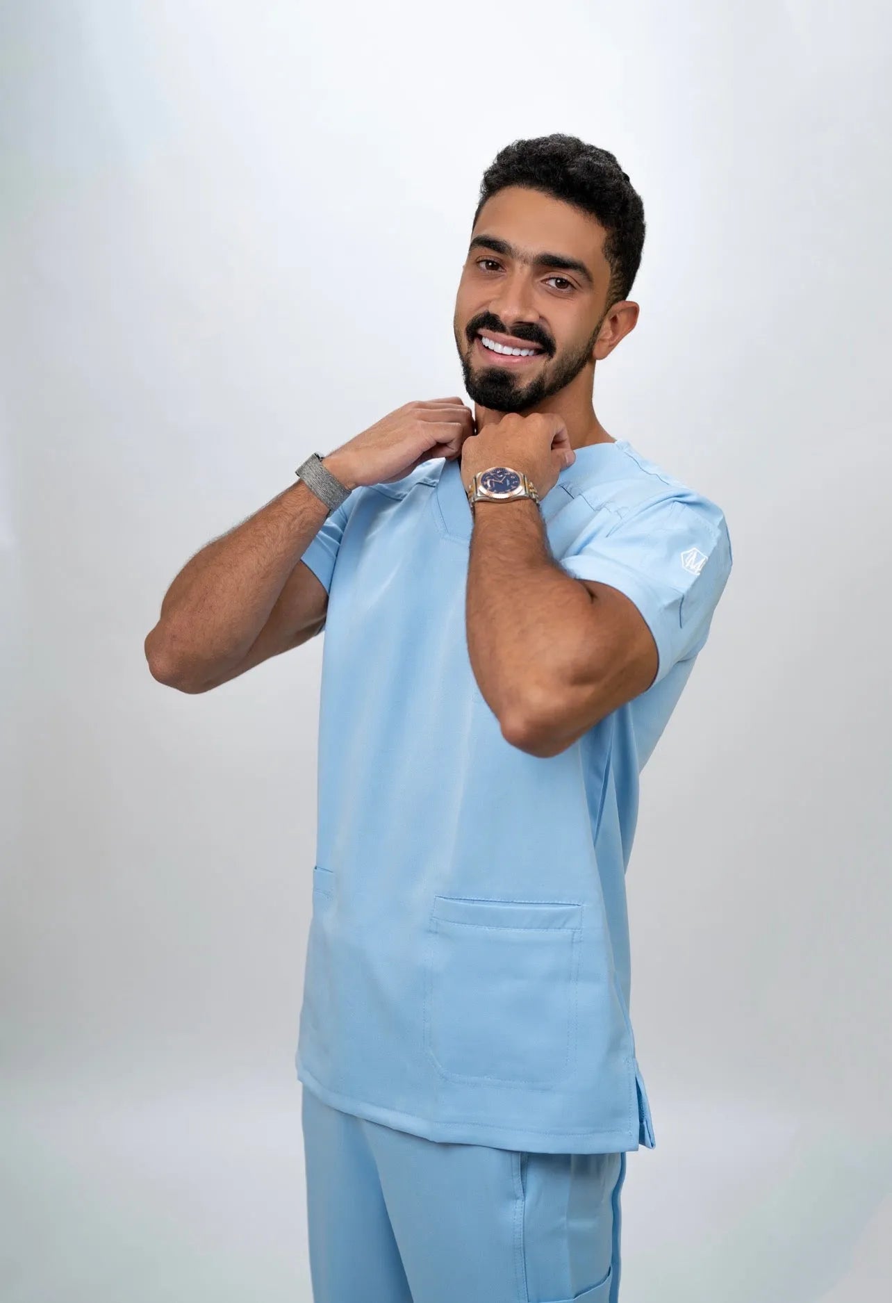 Unisex baby blue scrub