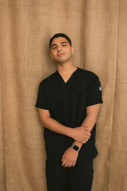 Unisex black scrub
