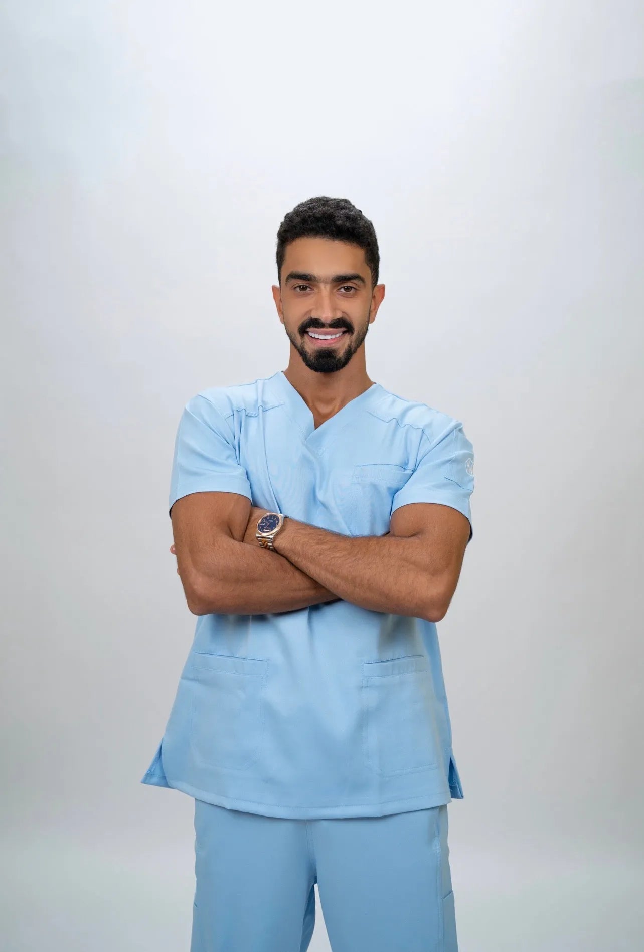 Unisex baby blue scrub