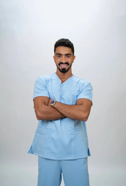 Unisex baby blue scrub
