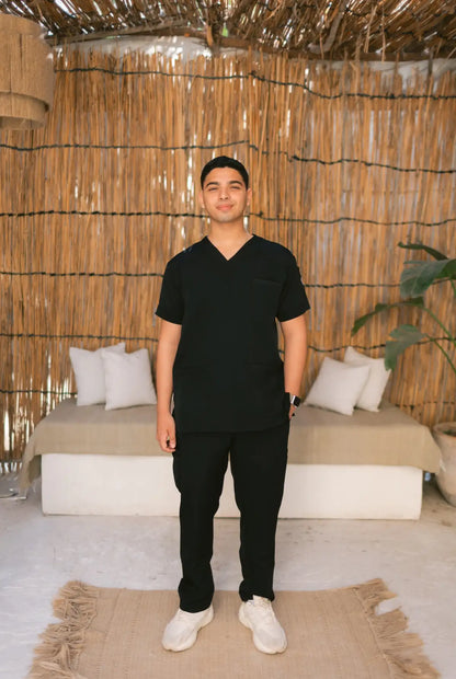 Unisex black scrub