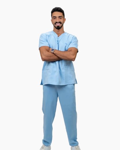 Unisex baby blue scrub