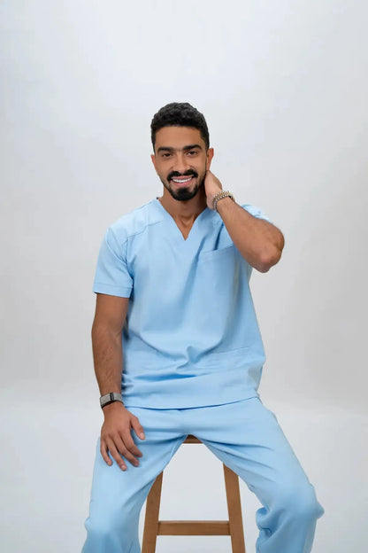 Unisex baby blue scrub