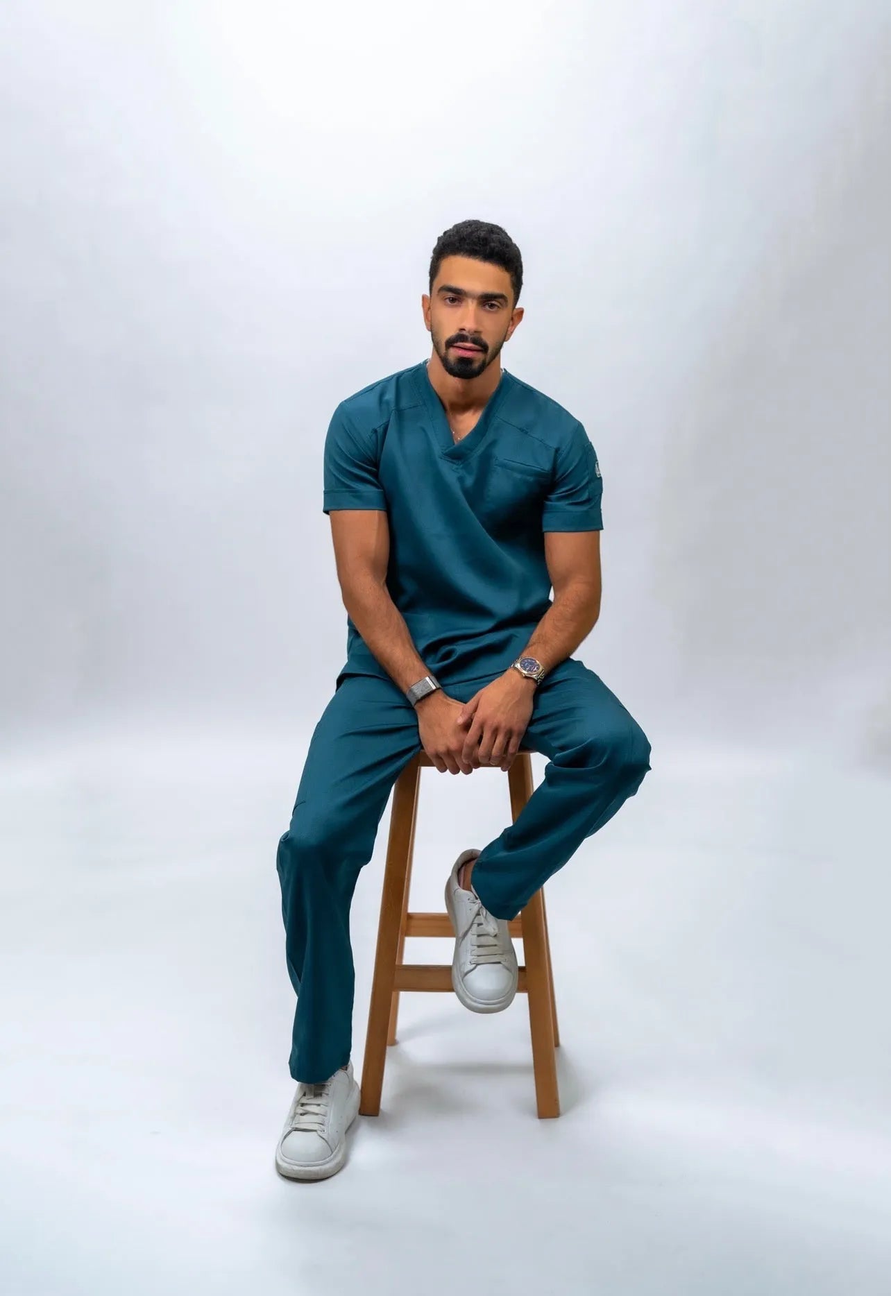 Unisex Nile blue scrub