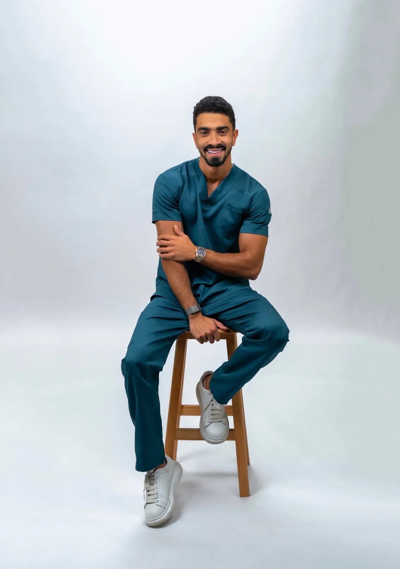 Unisex Nile blue scrub